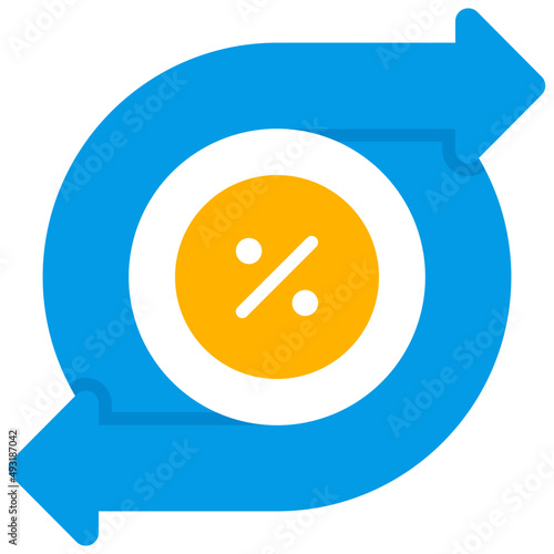 exchange rate flat icon