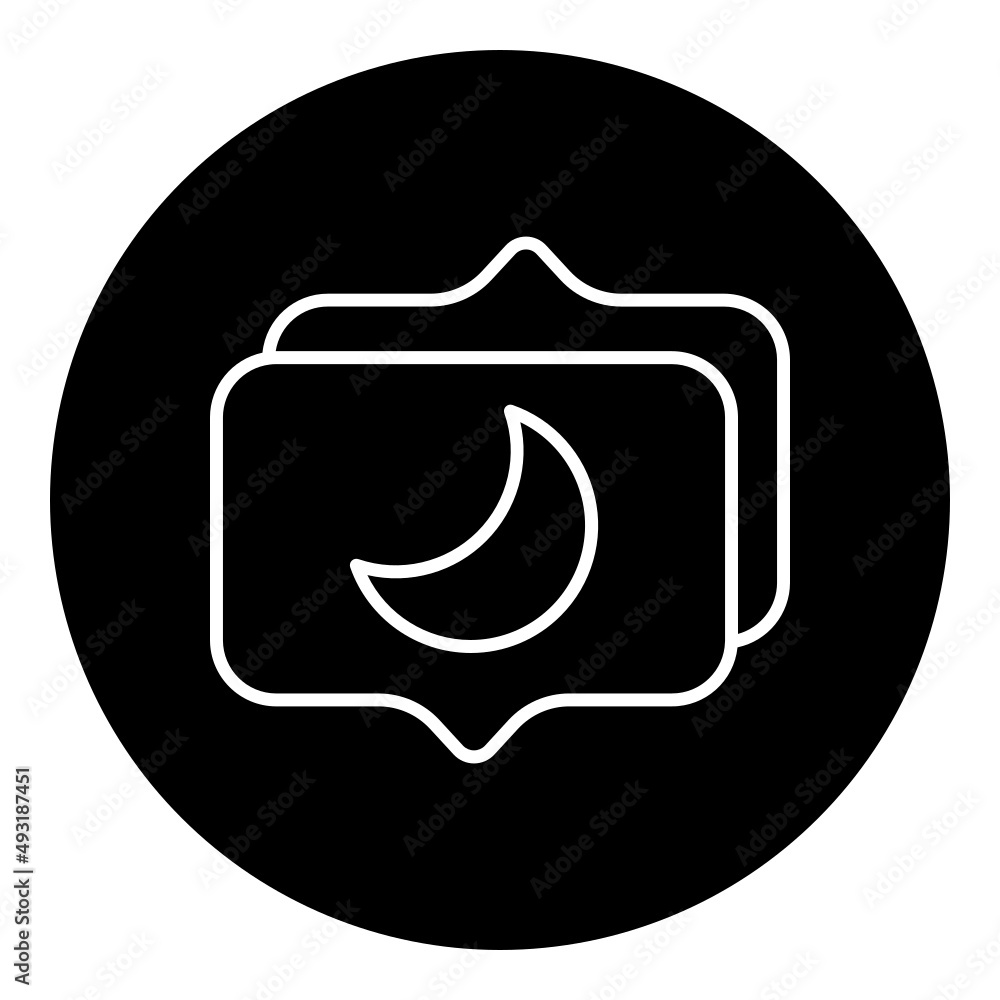 moon and chat balloon icon moon and chat balloon icon