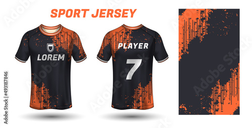 Sport jersey design fabric textile template