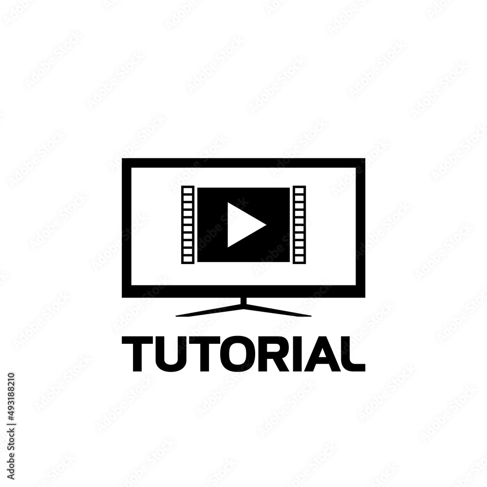 Tutorial icon isolated on white background