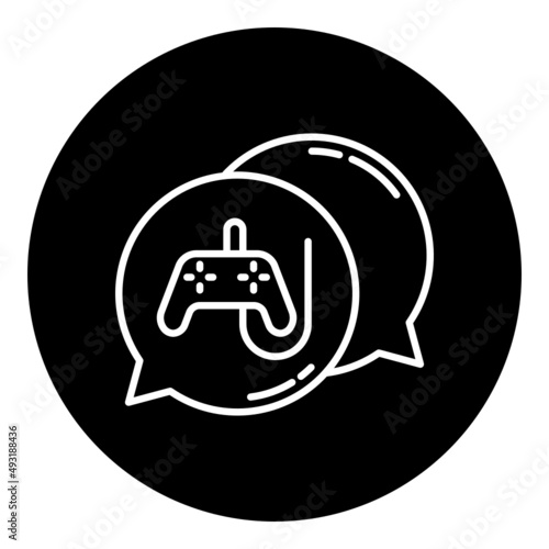gamepad and chat bubble