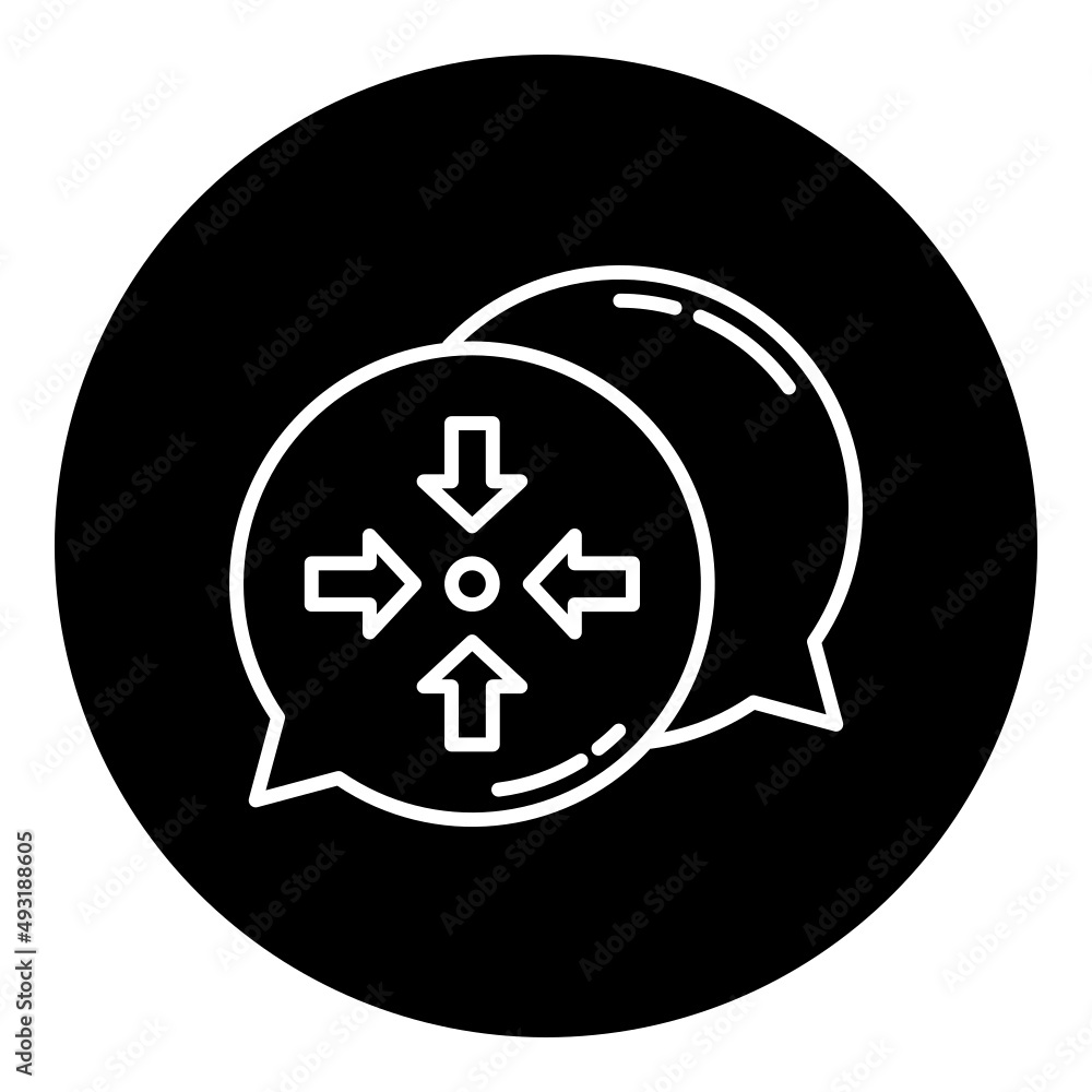 spot arrow and chat bubble spot arrow and chat bubble