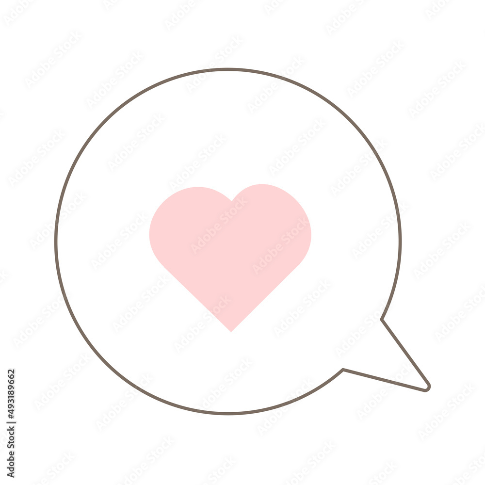 Heart pictogram balloon icon isolated Heart pictogram balloon icon isolated