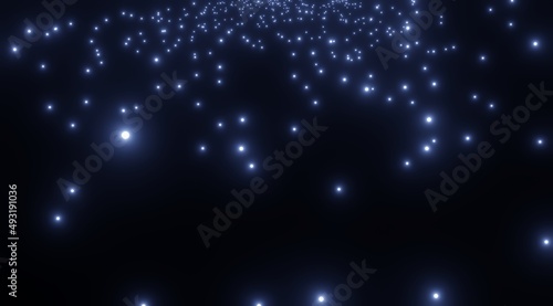 Fototapeta Naklejka Na Ścianę i Meble -  青色に輝く星の球