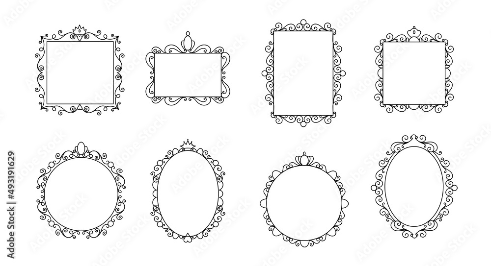 A set of linear mirrors of the princess A set of linear mirrors of the princess