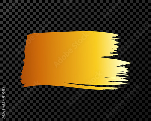 Gold brush stroke on dark background