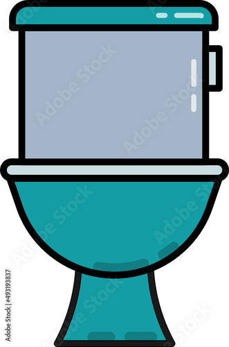Toilet flush from front icon