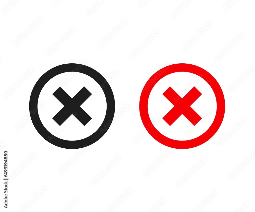 X Mark Icon Checkmark And X Mark Icon For Apps And Websites Black And Red X Mark Icon Checkmark And X Mark Icon For Apps And Websites Black And Red