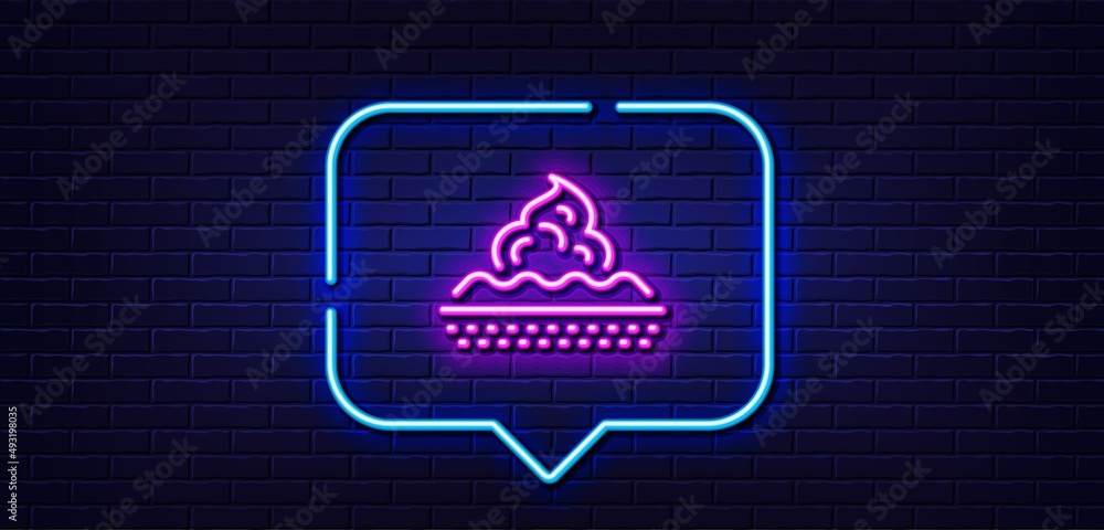 Neon light speech bubble. Skin care line icon. Moisture cream sign. Cosmetic lotion symbol. Neon light background. Skin care glow line. Brick wall banner. Vector Neon light speech bubble. Skin care line icon. Moisture cream sign. Cosmetic lotion symbol. Neon light background. Skin care glow line. Brick wall banner. Vector