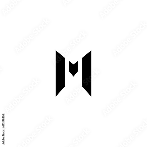 letter M logo illustration design template vector