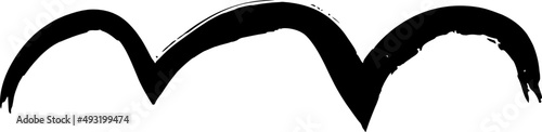 Hand drawn abstract organic shape brush . Decorative doodle pattern.