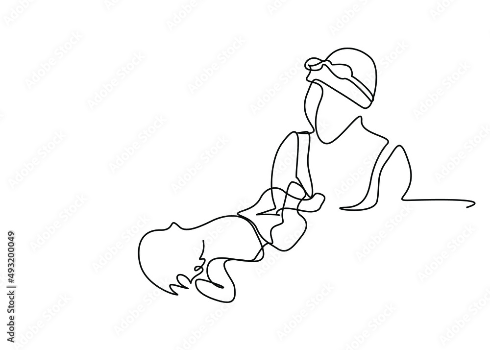 mother swimming with her baby in water pool and teaching and practicing mother swimming with her baby in water pool and teaching and practicing