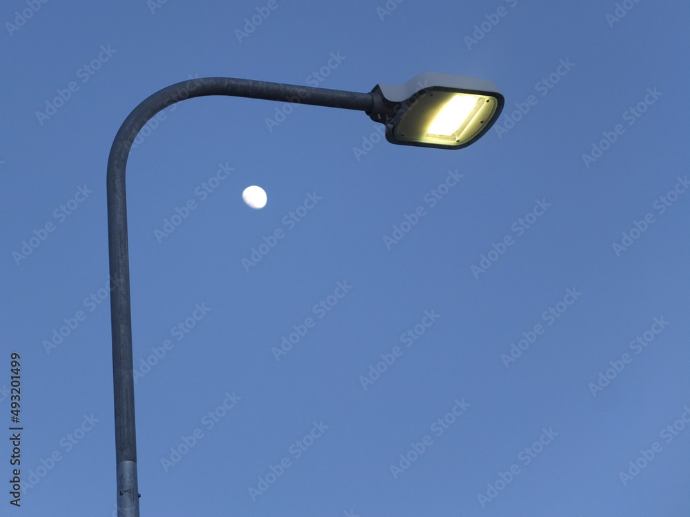Street lighting Led light lamp on the post Street lighting Led light lamp on the post