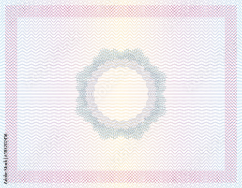 Guilloche background for certificate or diploma and currency design