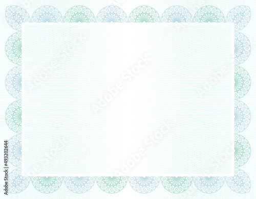Guilloche background for certificate or diploma and currency design