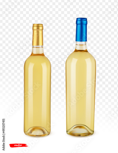 Wine bottle isolated. Mockup for your design.