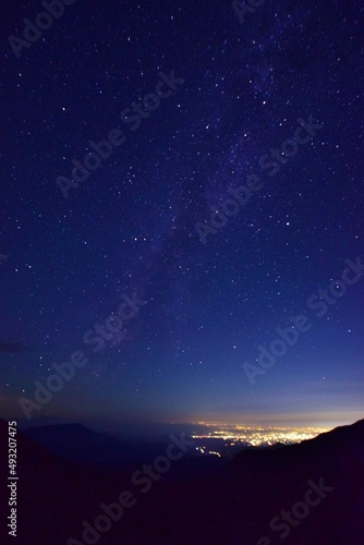 満天の星空 北アルプス 立山連峰