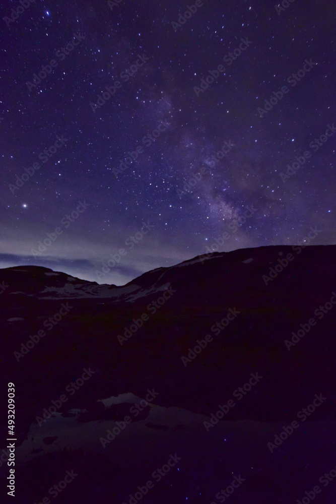 満天の星空　北アルプス 立山連峰