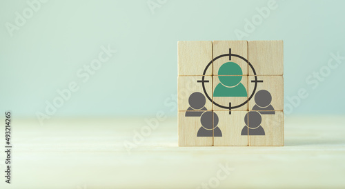 Принти на полотні Target customer, buyer persona, marketing segmentation, job recruitment concept