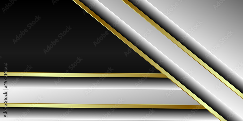 Black silver and gold background vector Black silver and gold background vector