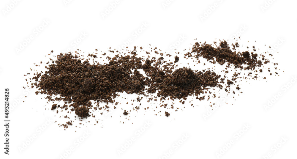 Pile of soil on white background. Fertile ground Pile of soil on white background. Fertile ground