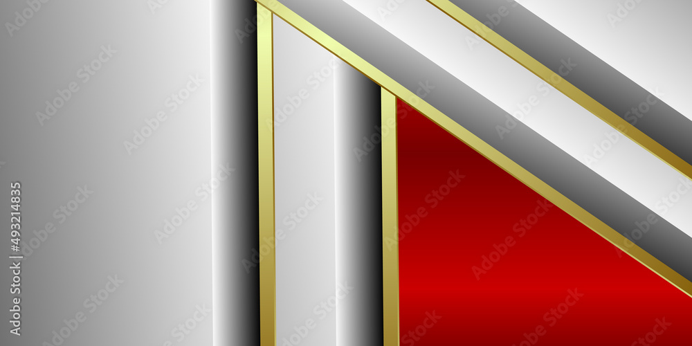 Abstract red, silver and gold background Stock Vector | Adobe Stock