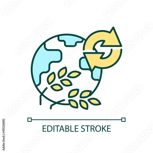 Seasonal harvest loss RGB color icon. Recurring food insecurity. Crops damage and wither. Isolated vector illustration. Simple filled line drawing. Editable stroke. Arial font used