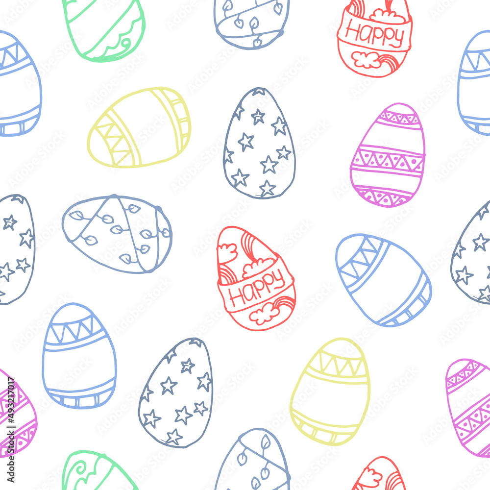 set of cute easter egg. hand drawn vector. seamless pattern with easter egg illustration isolated on white background. easter tradition. wallpaper, wrapping paper and gift, fabric, textile, backdrop. set of cute easter egg. hand drawn vector. seamless pattern with easter egg illustration isolated on white background. easter tradition. wallpaper, wrapping paper and gift, fabric, textile, backdrop.
