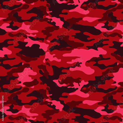 Seamless Red Camouflage