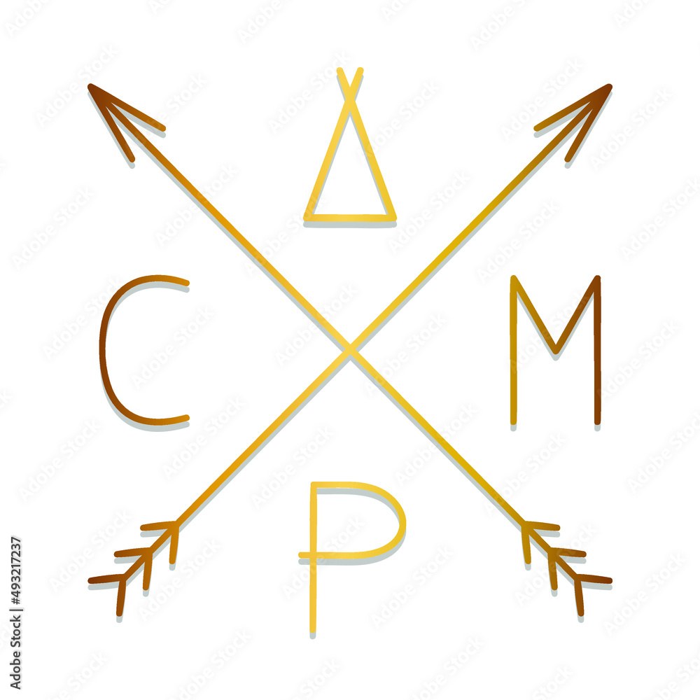 Camp Cross Illustration Clip Art Design Shape. Adventure Arrow Summer Silhouette Icon Vector. Camp Cross Illustration Clip Art Design Shape. Adventure Arrow Summer Silhouette Icon Vector.