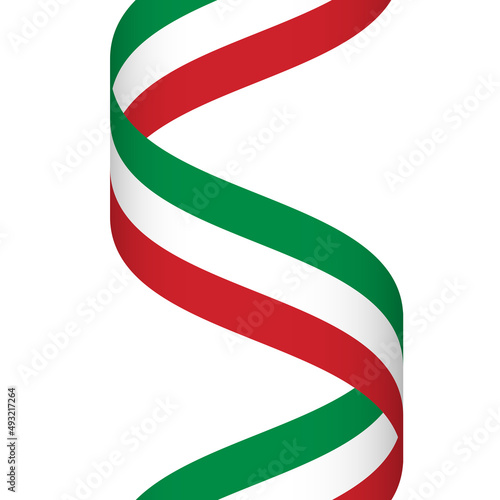 National tricolor ribbon of Italy