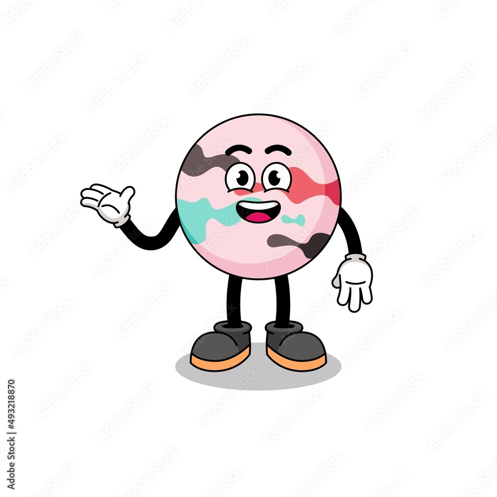 bath bomb cartoon with welcome pose bath bomb cartoon with welcome pose