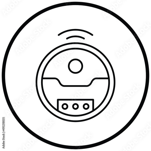Vector Design Robotic Vaccum Icon Style