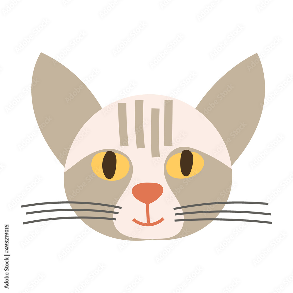 Obraz premium Cat Face Icon. Vector illustration.