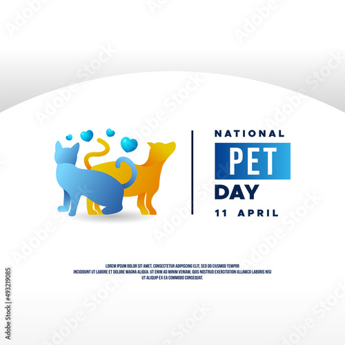 National Pet Day Vector Banner Design