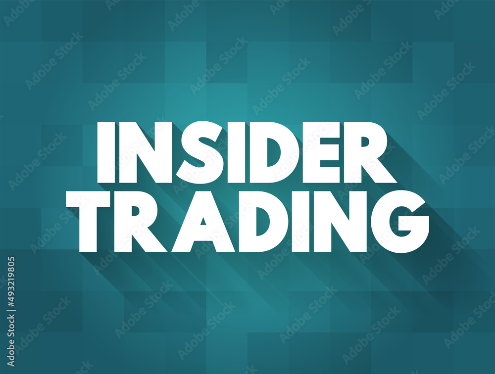 Insider trading is the trading of a public company's stock or other securities based on material, nonpublic information about the company, text concept background