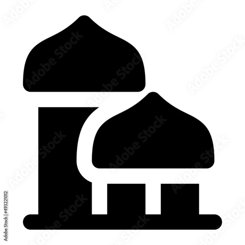 Canvas Print mosque glyph icon