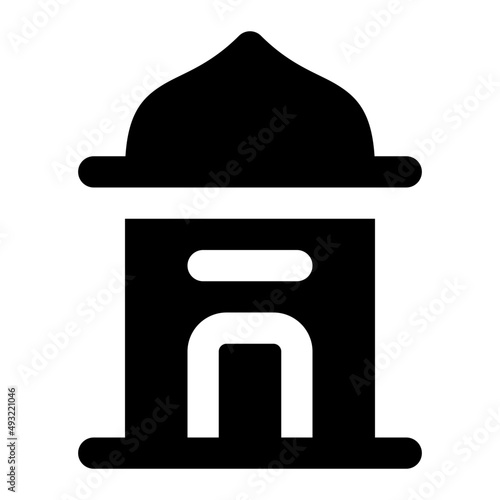 mosque glyph icon