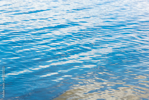 beautiful sea landscape with waves of blue color