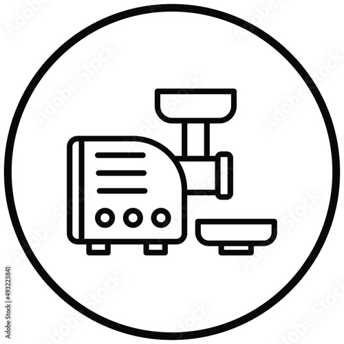 Vector Design Meat Grinder Icon Style