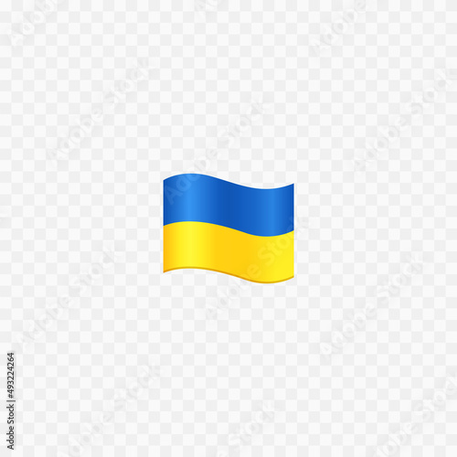 Ukrainian flag. Ukraine. Yellow and blue. Isolated. Vector