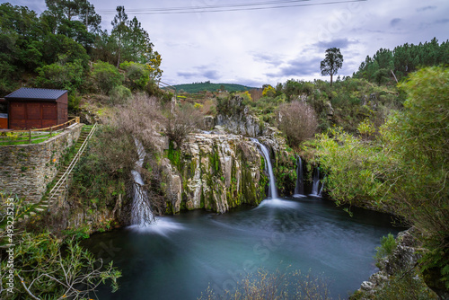 Beautifull waterfall of Po  o da Broca in Barriosa  municipality of Seia - Portugal. Natural Park with waterfalls in the Serra da Estrela Natural Park - Portugal