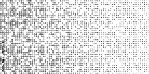 Abstract technology background with textured round shape spot in black and white.