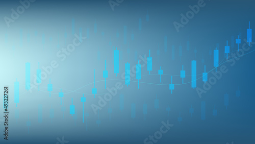 finance background concept. candlesticks show stock market volume and business earning for effectiveness investment analysis. 