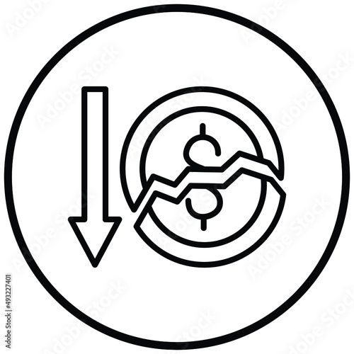 Vector Design Bankrupt Icon Style