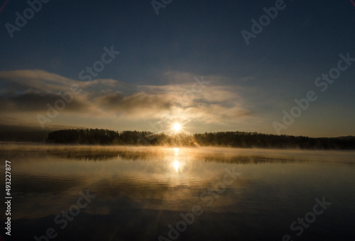 Wschód słońca Polańczyk - Bieszczady