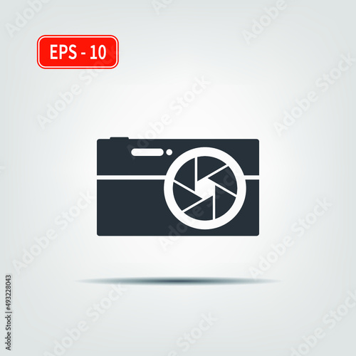 Camera icon. Modern simple snapshot photography sign. Trendy design symbol for website, web button, mobile app. Vector image. Logo illustration.