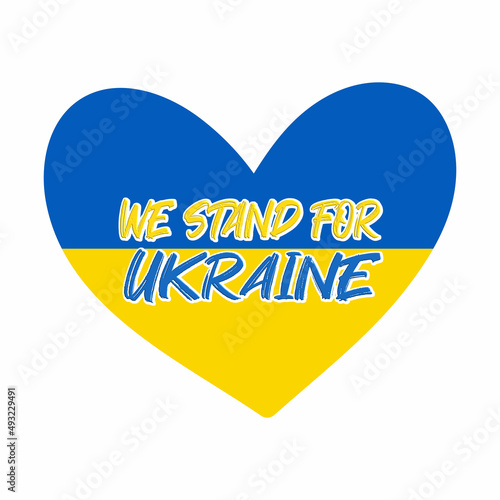 Stand with Ukraine flag. Stop War campaign