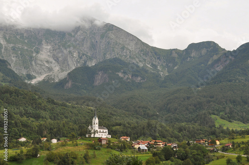 Small Mountain Village in Julian Alps, Slovenia