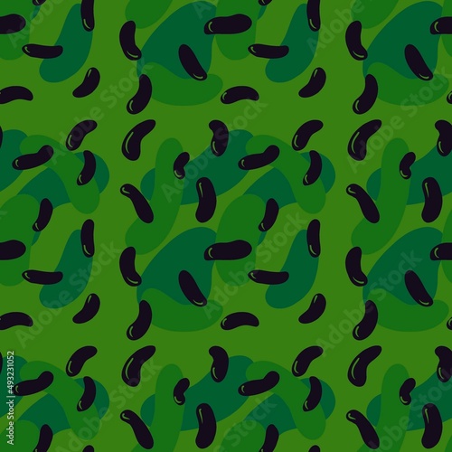 Abstract seamless beans pattern for fabrics and packaging and gifts and cards and linens and kids